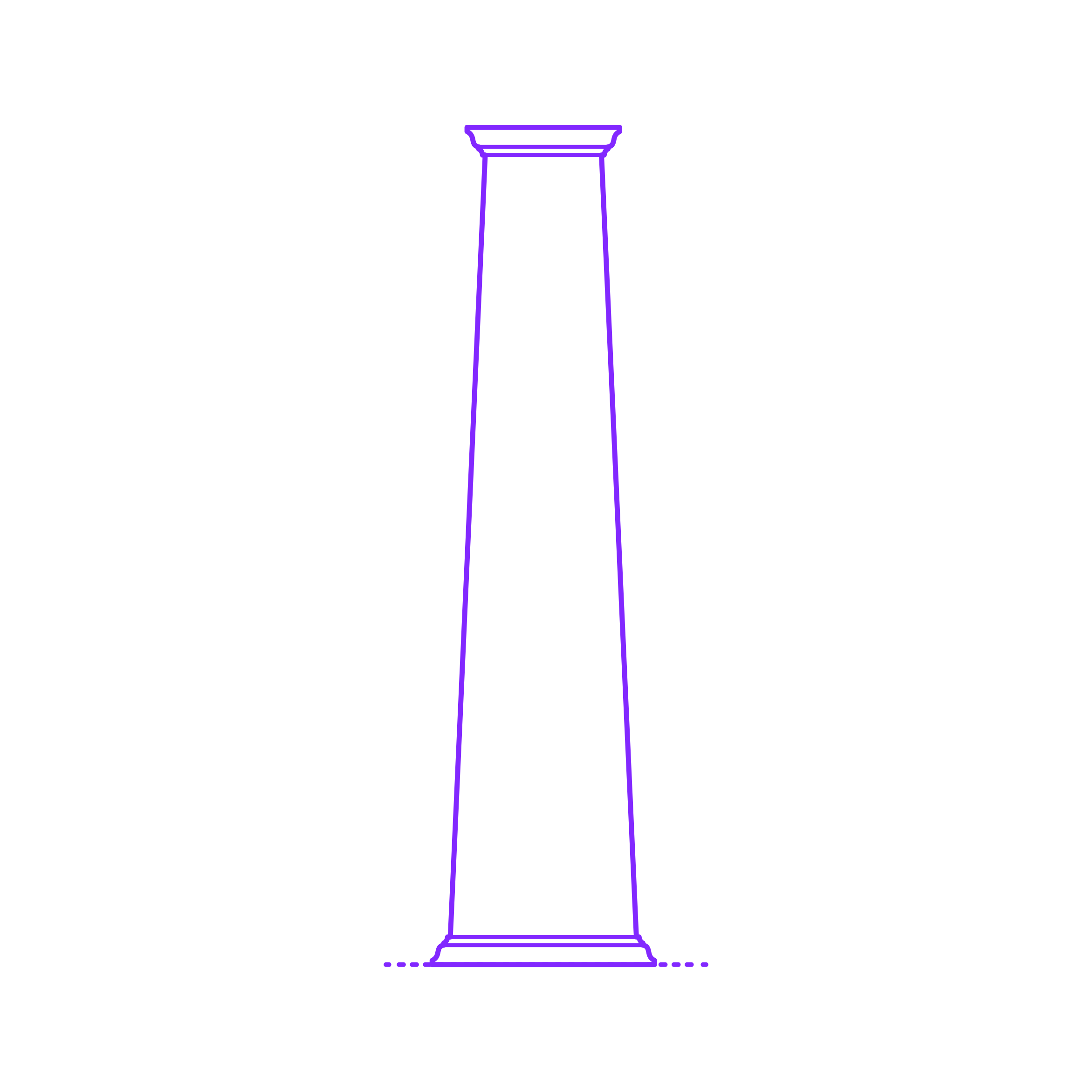 Buildings Wood Columns Square Base Capital Tapered Sticker Outline Svg File Free Vectors